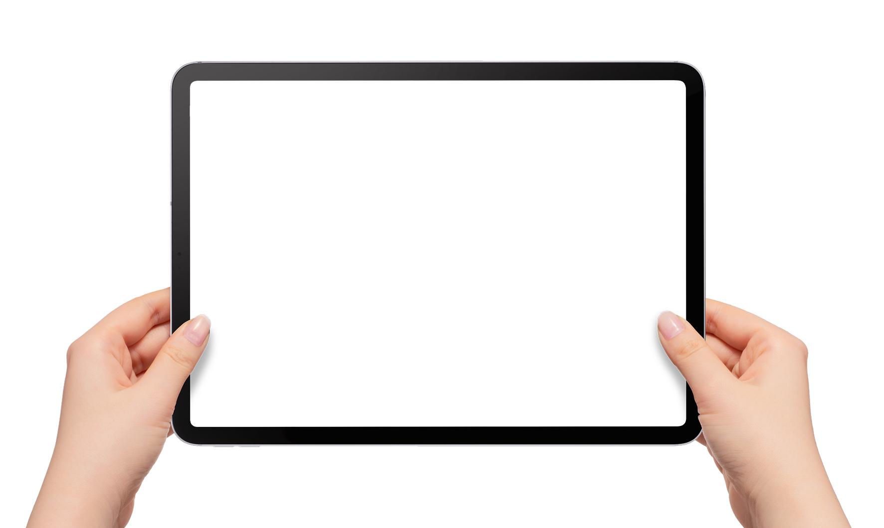 iPadを持つ手